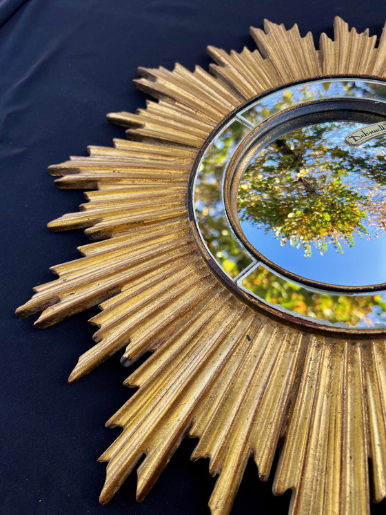 Image 1 of Vintage Convex Sun Mirror From Deknudt, Belgium 1970S