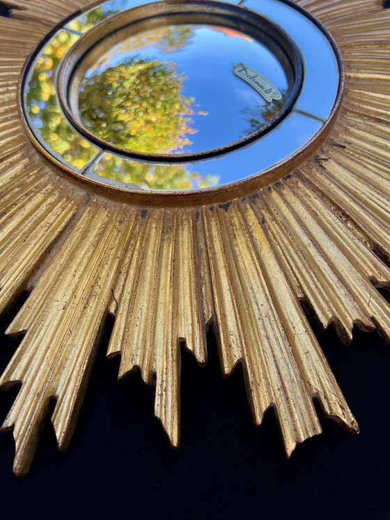 Image 1 of Vintage Convex Sun Mirror From Deknudt, Belgium 1970S