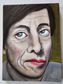 Postma - Retrato de una mujer, óleo sobre tabla, 2008