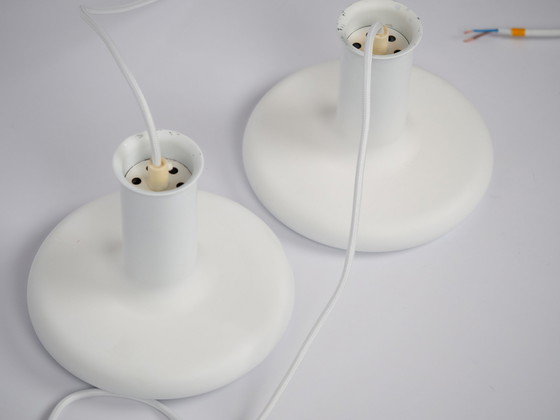 Image 1 of Pair Of 2 Optima Pendant Lamps By Hans Due, Fog Og Morup