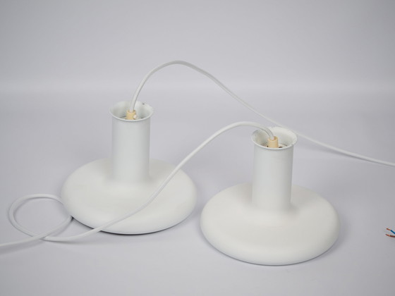 Image 1 of Pair Of 2 Optima Pendant Lamps By Hans Due, Fog Og Morup