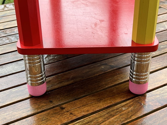 Image 1 of Pierre Sala Vintage Pencil Design: Bookcase & Coat Rack (Clairefontaine Model / 1980s)