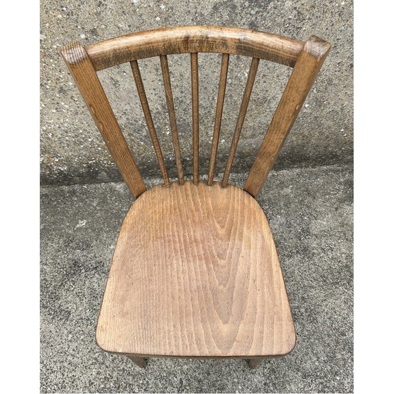 Image 1 of Set of 4 vintage chairs model n°53 in blond beech for Baumann