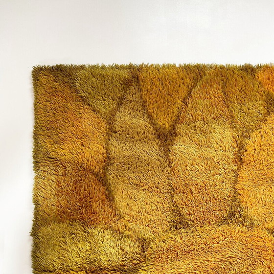 Image 1 of Vintage wool Rya rug by Ritva Puotila for Finnrya Oy Ab, Finland 1950s