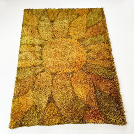 Image 1 of Vintage wool Rya rug by Ritva Puotila for Finnrya Oy Ab, Finland 1950s