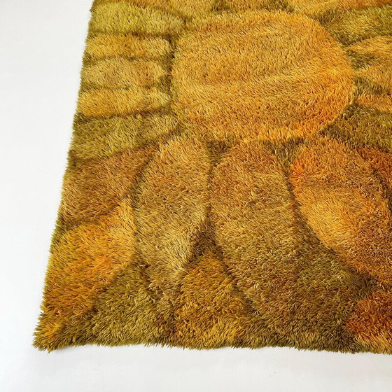 Image 1 of Vintage wool Rya rug by Ritva Puotila for Finnrya Oy Ab, Finland 1950s