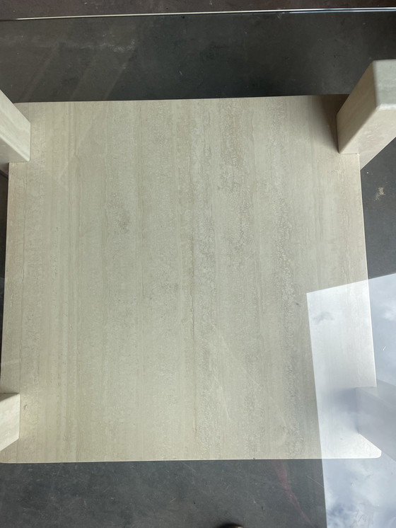 Image 1 of Tavolino da caffè in travertino vintage