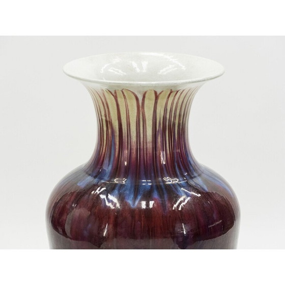 Image 1 of Very large vintage vase in enamelled ceramics 1960