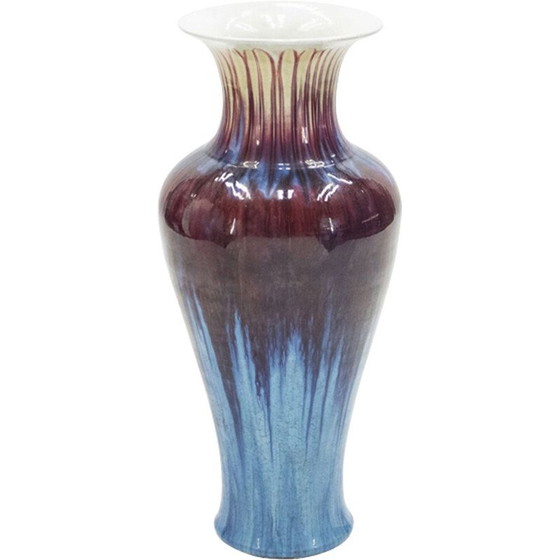 Image 1 of Very large vintage vase in enamelled ceramics 1960