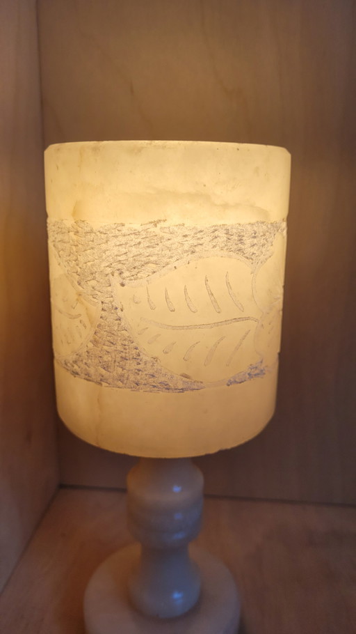 Alabaster table lamp