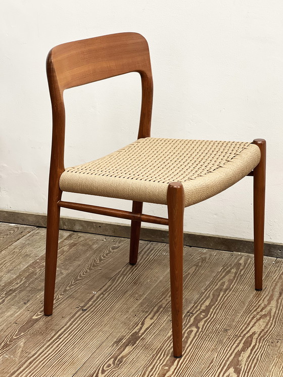 Image 1 of 6x J.L. Mollers Model 75 Dining Chairs by Niels O. Moller