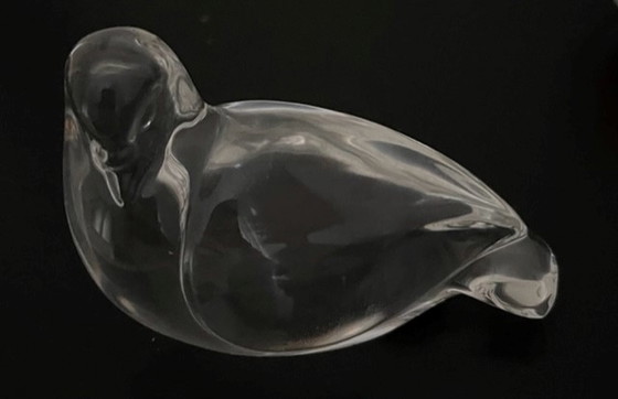 Image 1 of Val St Lambert seated dove crystal