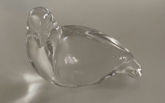 Image 1 of Val St Lambert seated dove crystal