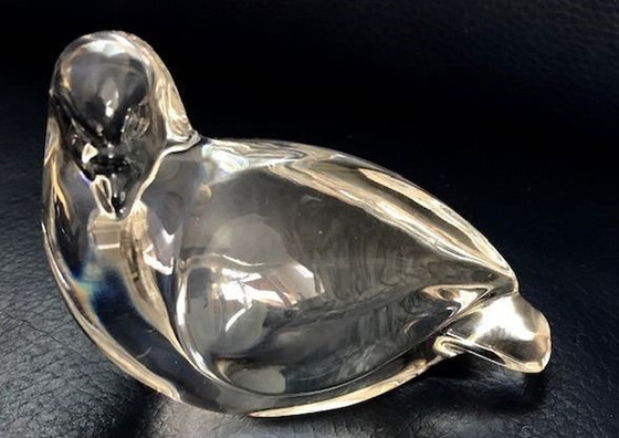 Image 1 of Val St Lambert seated dove crystal