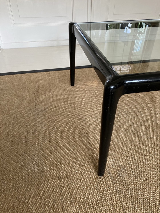 Image 1 of Tavolino da caffè vintage di metà secolo, laccato nero