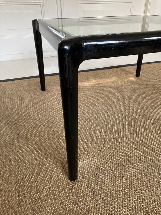 Image 1 of Tavolino da caffè vintage di metà secolo, laccato nero