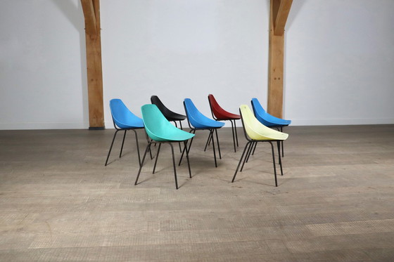 Image 1 of 7x Meurop Coquillage Chairs By Pierre Guariche