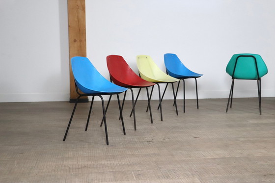 Image 1 of 7x Meurop Coquillage Chairs By Pierre Guariche