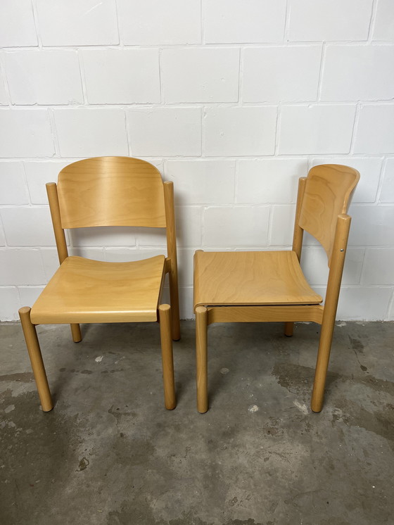 Image 1 of Set of 4 vintage stacking chairs