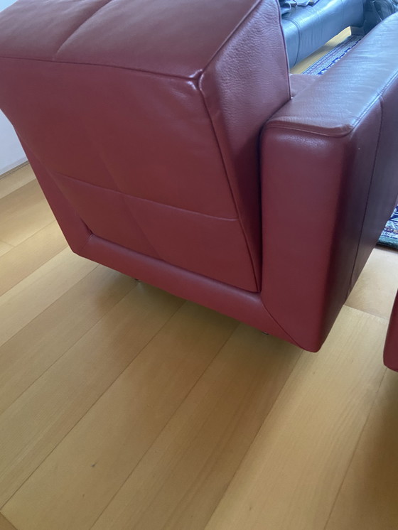 Image 1 of 2 x Young International armchair Checkers red