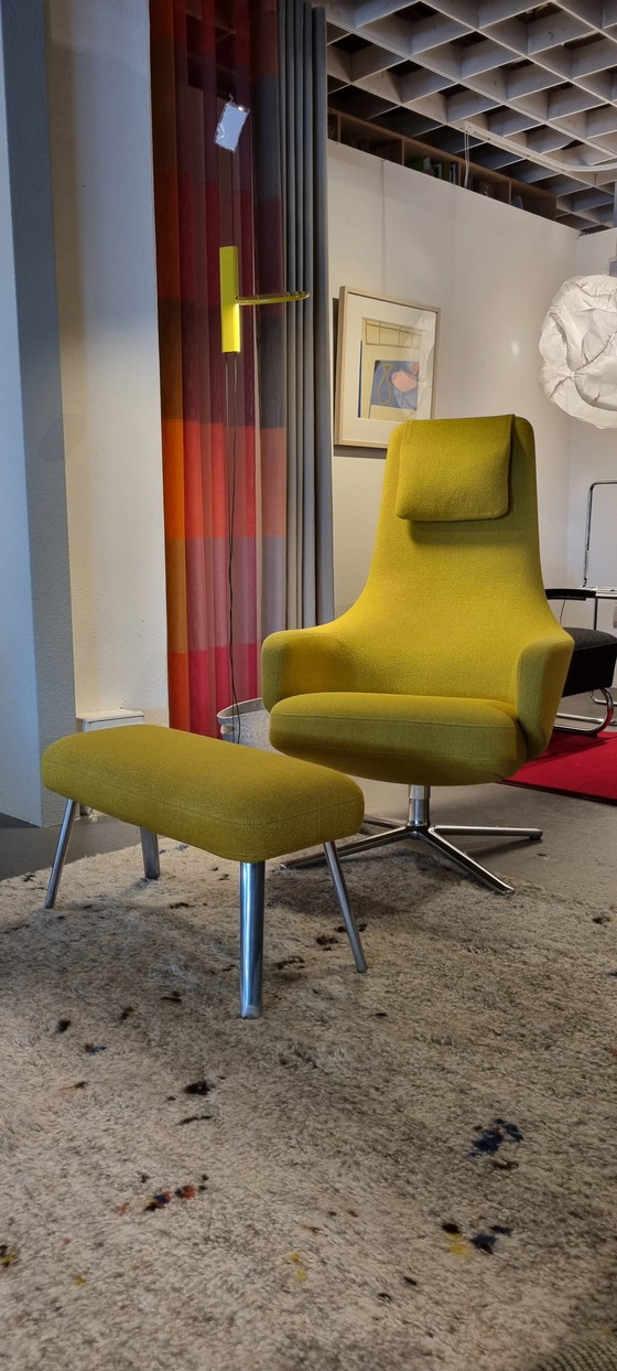 Image 1 of Vitra Repos chair with Panchina footstool, designer Antonio Citterio