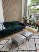 2x modern stainless steel coffee table