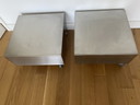 2x modern stainless steel coffee table