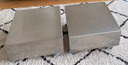 2x modern stainless steel coffee table
