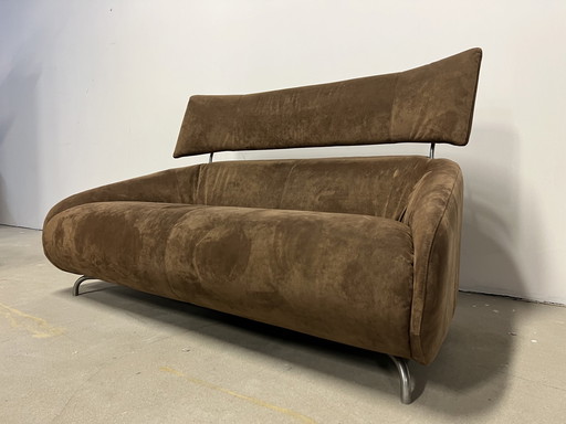 Leolux Solymi 2 seater sofa brown Alcantara