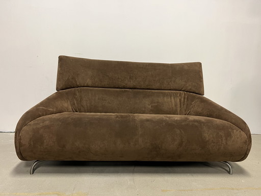 Leolux Solymi 2 seater sofa brown Alcantara