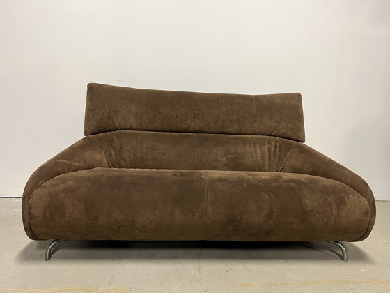 Image 1 of Leolux Solymi 2 seater sofa brown Alcantara