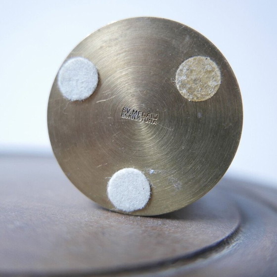 Image 1 of Candeliere vintage in ottone e metallo di Eskilstuna, Svezia, 1960