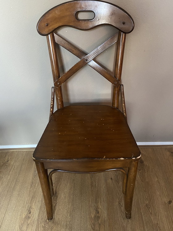 Image 1 of 5x Art deco cross chairs crosschairs