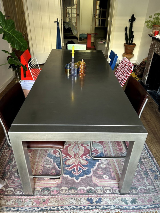 Image 1 of Modern Stainless Steel Dining Table