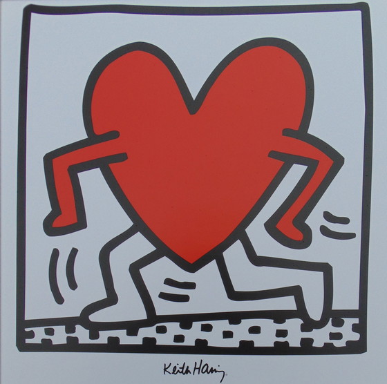 Image 1 of Keith Haring - Running heart