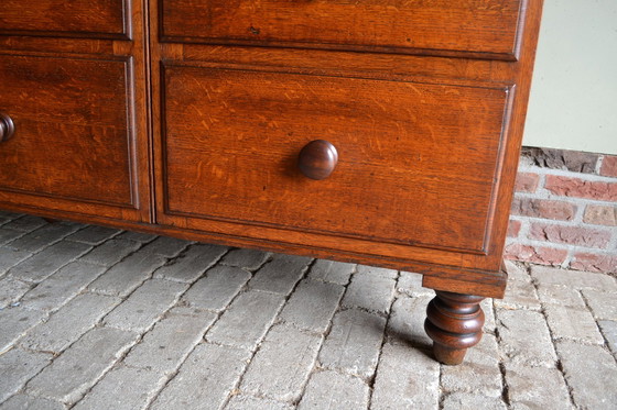 Image 1 of Antique English Oak Cabinet.