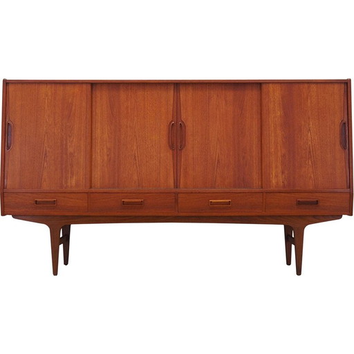 Vintage teak highboard by Børge Seindal, 1960s