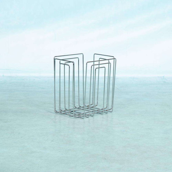 Image 1 of Space age chromed magazine rack 1960s/70s