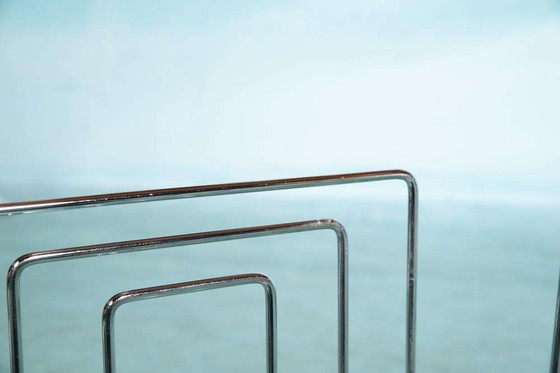 Image 1 of Space age chromed magazine rack 1960s/70s