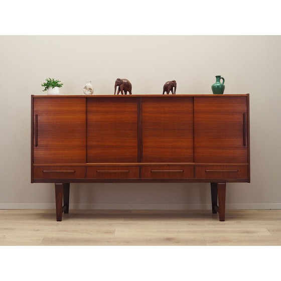 Image 1 of Vintage high sideboard in teak veneer for PMJ Viby, Denmark 1960