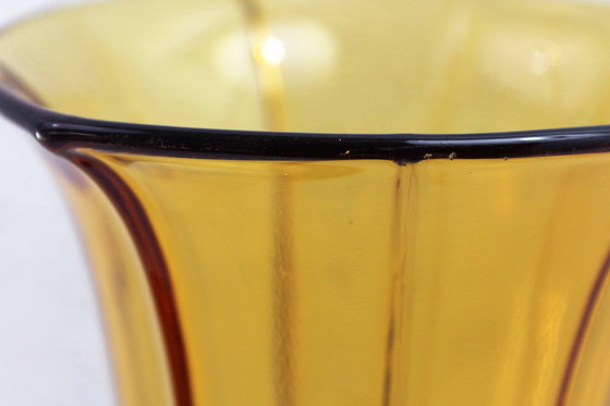 Image 1 of Vaso in vetro ambrato Art Déco 1930