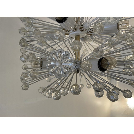Image 1 of Vintage bohemian glass and brass pendant lamp by Emil Stejnar, Austria 1960