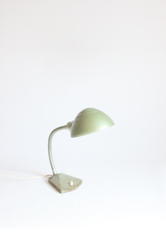 Image 1 of Erpé Flexible Metal Gooseneck Desk Lamp, Belgium 1930S