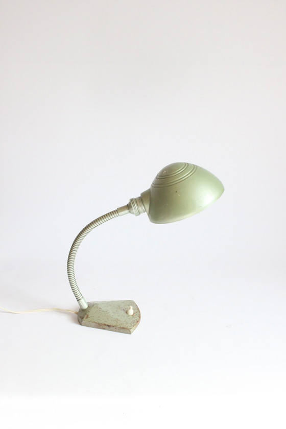 Image 1 of Erpé Flexible Metal Gooseneck Desk Lamp, Belgium 1930S