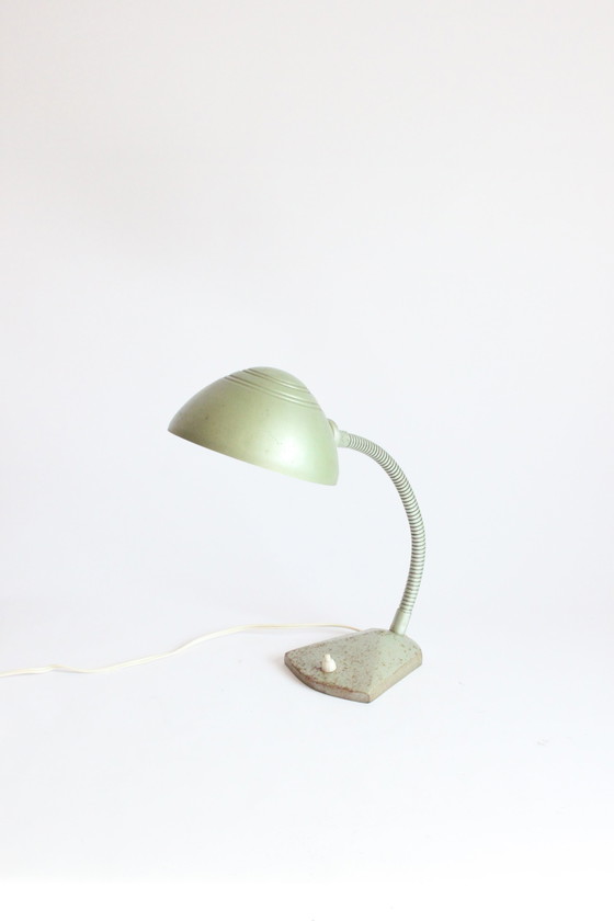 Image 1 of Erpé Flexible Metal Gooseneck Desk Lamp, Belgium 1930S