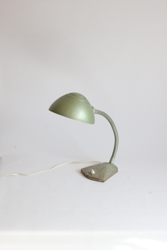 Image 1 of Erpé Flexible Metal Gooseneck Desk Lamp, Belgium 1930S