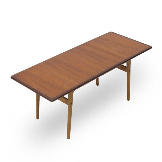 Image 1 of Vintage extendable table in teak veneered, 1950s