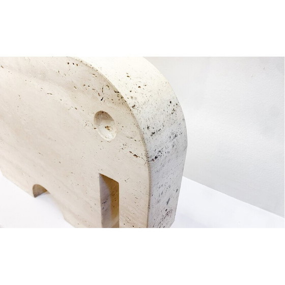 Image 1 of Lámpara de mesa con forma de elefante de travertino de mediados de siglo, diseñada por Fratelli Mannelli para Signa, Italia, déc