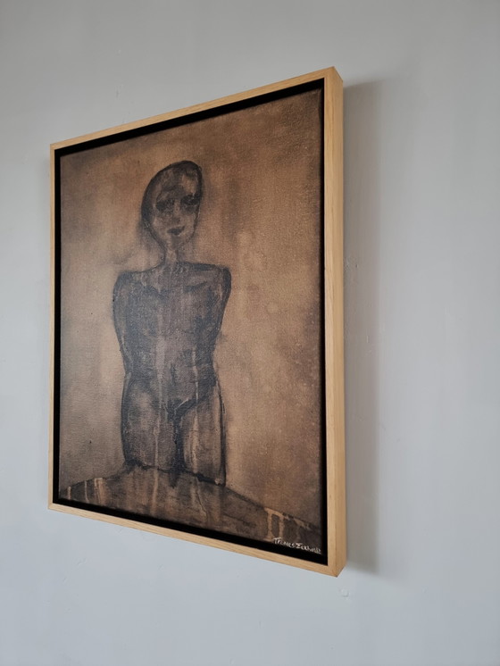 Image 1 of Frances Eckhardt - figurative dark painting 40x50