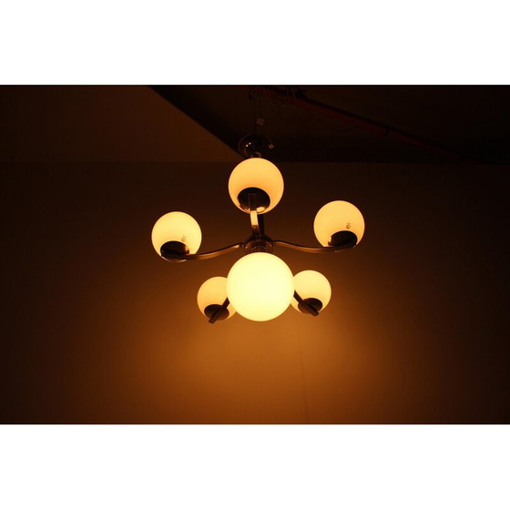 Image 1 of Vintage Art Deco chandelier, Czechoslovakia 1930s